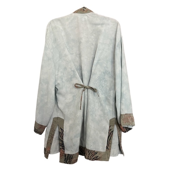 Vintage Kupu Kupu Handmade Kimono Style Cardigan Boho Open Front Longline Topper - Picture 9 of 16